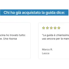 Recensioni sulla guida: "Una risorsa indispensabile per la manutenzione della piscina." e "La uso ancora per la manutenzione.