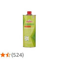 Flacone di acquaragia inodore Rhütten, ideale per diluire vernici sintetiche e per pulire superfici.