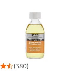 Flacone di olio di lino raffinato Pébéo, ideale per preparare e proteggere le cementine artistiche.